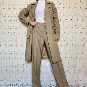 Vintage Oscar de la Renta Micro Plaid Power Suit